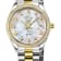 GV2 Women's Turin Diamond,White MOP Dial, Two toned IPYG Stainless Steel Watch