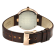 GV2 Arezzo Women's Diamond Watch, Genuine Italian Handmade Brown Leather Strap