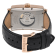 Gevril Men's Avenue of America's IPRG Black dial, Genuine Black Leather Band