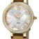 GV2 Women's Genoa White MOP Dial, Stainless Steel Diamond Watch with
Leather Strap