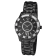 GV2 By Gevril Women's Venice 39mm Black Dial Black IP Diamond Wristwatch