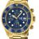 Gevril Men's Wall Street Chrono Blue Dial Blue Ceramic Bezel 316L
Stainless Steel Bracelet