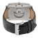Gevril Men's  Avenue of Americas Intravedere Black Dial Genuine Black
Leather Watch