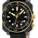 GV2 Men's XO Submarine Black Case, GP/BLK Bezel, Black Dial, Genuine
Black Canvas Strap