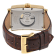 Gevril Men's Avenue of America's IPYG White dial, Genuine Light Brown
Leather Band