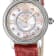 GV2 Womens Marsala 316L Stainless Steel Case, White MOP Dail, Genuine
Red Embossed Leather Strap.