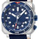 GV2 Men's XO Submarine, SS Case, SS/BLUE Bezel, Black Dial, Genuine Blue
Canvas Strap