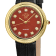 GV2 Arezzo Women's Diamond Watch, Genuine Italian Handmade Red Jasper
Leather Strap