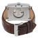 Gevril Men's Avenue of America's Stainless Steel White dial, Genuine
Light Brown Leather Band