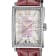 Gevril Women's Avenue of Americas Glamour MOP Dial Red Leather Strap Watch
