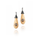 MCL Design Light Wood Sapphire Flower Drop Earrings
