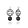 MCL Design Black & White Gemstone Drop Earrings