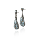 MCL Design Flat Gem Drop Earrings