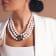 MCL Design White Pearl & Cognac Quartz Necklace
