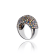 MCL Design Mixed Sapphire Stardust Pave Ring