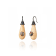 MCL Design Light Wood Sapphire Flower Drop Earrings