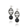 MCL Design Black & White Gemstone Drop Earrings