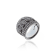 MCL Design Black & White Wave Ring