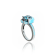 MCL Design Blue Sapphire Skull Ring