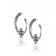 MCL Design Sapphire Blue Topaz Star Hoop Earrings