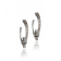 MCL Design Sapphire Blue Topaz Star Hoop Earrings