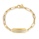 14K Gold 0.11 ct. tw. Open Link Dog Tag Bracelet