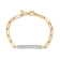 14K Gold 0.40 ct. tw. Open Link ID Bar Bracelet