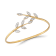 14K Gold 1.00 ct. tw. Diamond Vine Leaf Bangle