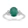14K White Gold with 1.65 ctw Emerald and Diamond Ring