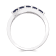 14K White Gold 0.47ctw Blue Sapphire & 0.09ctw Diamond Ring