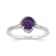 14K White Gold with 0.87 ctw African Amethyst and Diamond Ring
