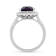 14K White Gold with 2.50 ctw African Amethyst and Diamond Ring