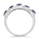 14K White Gold 1.03ctw Blue Sapphire & 0.18ctw Diamond Ring