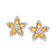 Sterling Silver 2 in 1 Citrine Flower and Butterfly Drop Earrings
