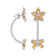 Sterling Silver 2 in 1 Citrine Flower and Butterfly Drop Earrings