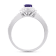 14K White Gold, 0.64ctw  Pear Tanzanite & 0.23ctw Diamond Split
Shank Ring