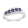 14K White Gold 0.47ctw Blue Sapphire & 0.09ctw Diamond Ring