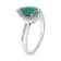 14K White Gold with 1.20 ctw Emerald and Diamond Ring