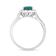 14K White Gold with 1.20 ctw Emerald and Diamond Ring