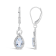 Sterling Silver Treasure Oval Aquamarine Dangle Earrings