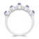 14K White Gold 0.72ct Oval Tanzanite & 0.19ct Diamond Ring