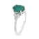 14K White Gold with 1.65 ctw Emerald and Diamond Ring