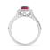 14K White Gold with 1.35 ctw African Ruby and Diamond Ring