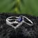 925 Sterling Silver ,Created Blue Sapphire and Created White Sapphire
Gemstone Bridal Ring-Set