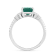 14K White Gold with 1.65 ctw Emerald and Diamond Ring