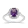 14K White Gold with 1.45 ctw African Amethyst and Diamond Ring