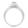 14K White Gold 0.64ctw Pear Aquamarine & 0.23ctw Diamond Split Shank Ring