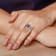 925 Sterling Silver ,Created Blue Sapphire and Created White Sapphire
Gemstone Bridal Ring-Set