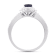 14K White Gold, 0.64ctw Pear Blue Sapphire & 0.23ctw Diamond Split
Shank Ring