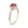 14K Yellow Gold with 1.20 ctw African Ruby and Diamond Ring